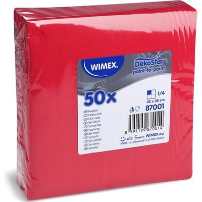 WIMEX Obrúsky DekoStar 38x38cm červené 50ks