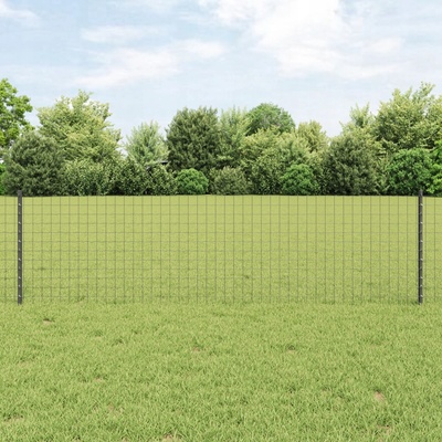 Stĺpiky na plot 22 ks Sivé, U-profil, 100 cm, oceľové