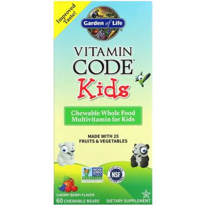 Garden of Life Vitamin Code Kids, 60 желирани таблетки, Garden of Life (58698)