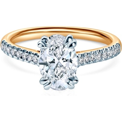 SAVICKI Годежен пръстен Savicki: двуцветно злато, лабораторен диамант