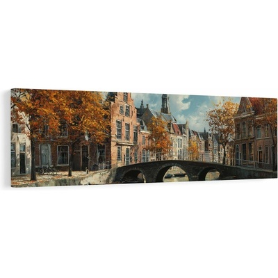 Obraz architektúra nad vodným kanálom