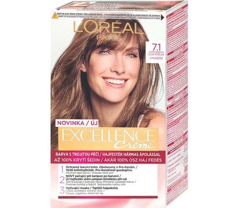 L'Oréal Excellence Creme Triple Protection 7,1 Natural Ash Blonde 48 ml