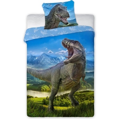 Faro obliečky Dinosauři Jurský svět T-Rex 001 bavlna 140x200 70x90