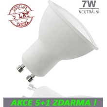LED21 LED žárovka 7W GU10 500lm Neutrální bílá, 5+1