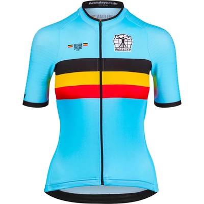 Bioracer Дамска фланелка с къс ръкав за колоездене Bioracer Women's Belgium Icon Classic Jersey Cycling jersey - Belgium (156-2730-0113)