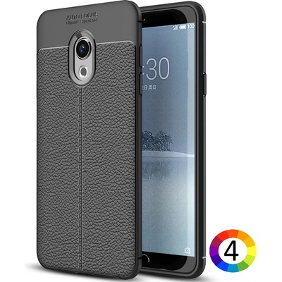 Meizu 15 Lite Удароустойчив Litchi Skin Калъф и Стилус