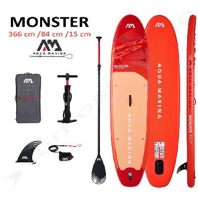Надуваем SUP Aqua Marina Monster 12` (BT-26MOP)