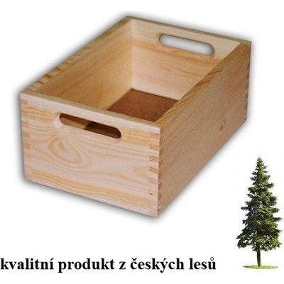 Biedrax DB001P dřevěná bedna malá 30 x 20 x 13 cm - přírodní