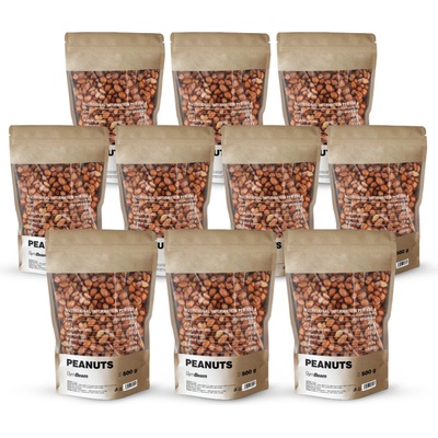 GymBeam Arašidy nepražené 10 x 500 g