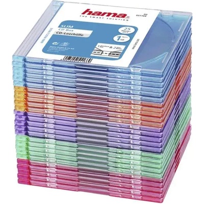 Hama Slim CD кутийки за дискове Hama, опаковка от 25 бр, цветни (51166)