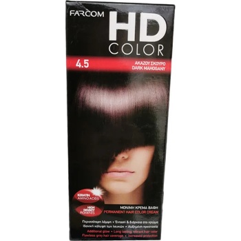 FARCOM HD color, Боя за коса, Номер 4.5, Тъмен махагон