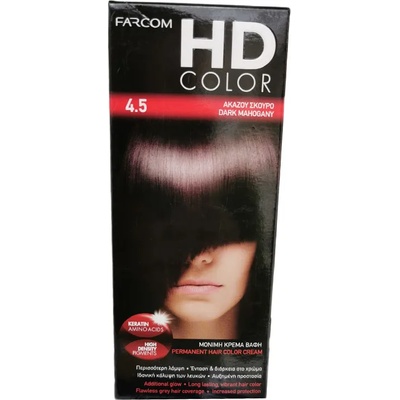 FARCOM HD color, Боя за коса, Номер 4.5, Тъмен махагон