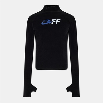 OFF WHITE Тениска OFF WHITE Men's Long Sleeve Relaxed Fit Long Sleeve T-Shirt - Black/White