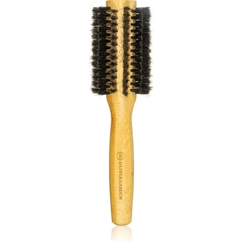 Olivia Garden Bamboo Touch кръгла четка за коса с косми от глиган диаметър 30 mm