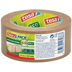 tesa Опаковъчна лента, хартиена, 50 mm x 25 m, подсилена с фибри, TESA "Ultra Strong", кафява 56000-00000-01 (56000-00000-01)