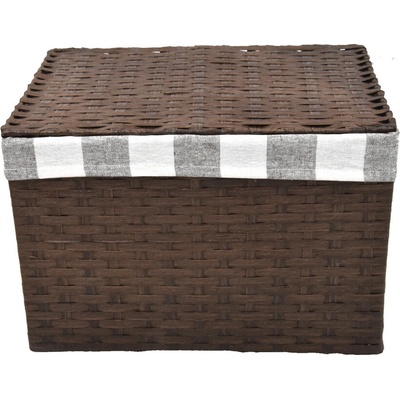 Vingo Úložný box s vekom hnedy 43x32 cm v. 30 cm