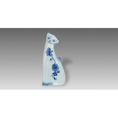 Český Porcelán Dubí Cibulák Mačka 19 cm Originálny
