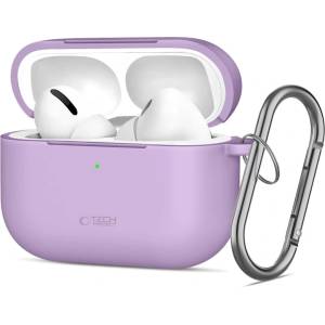 Tech-Protect Силиконов калъф за слушалки Apple AirPods Pro 3 от Tech-Protect Silicone Hook - Lavender (5906302333103)