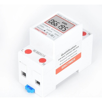 JEDNOFÁZOVÝ ELEKTROMĚR 5(80)A 2P 230V NA DIN LIŠTU
