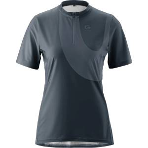 Gonso Дамска фланелка с къс ръкав за колоездене Gonso Women's Adventure Jersey Halfzip Cycling jersey - Outerspace - размер 48 (EU) (156-2896-0118)