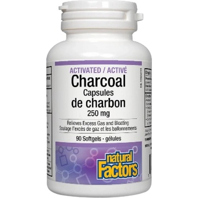 Natural Factors Activated Charcoal [90 Гел капсули]