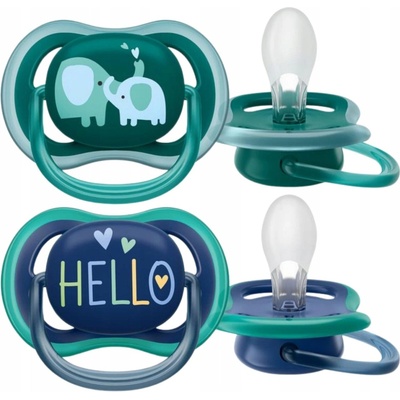 Avent Philips silikon dudlík Air fialová/růžová 2ks