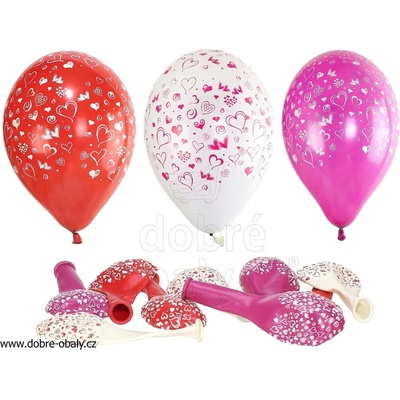 balónky potisk SRDÍČKA