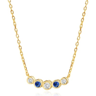 SAVICKI Колие Savicki: злато, сини сапфири, диаманти