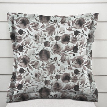 Biante s lemom Rongo RGP-504 Hnedé popínavé lístky na bielom 40 x 40 cm