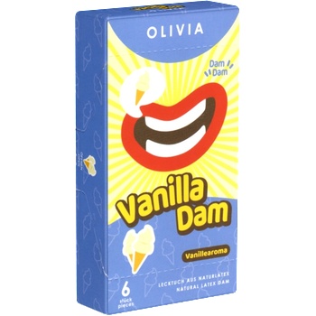 Olivia Dams Olivia Dams: Vanilla - White Latex Wipes for Oral Sex (6 pcs)