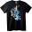 NOONEBRAND Тениска Мистична маска със сини пламъци - 2XL, White