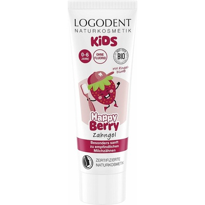 Logona Detský zubný gél jahoda HAPPY BERRY 75ml