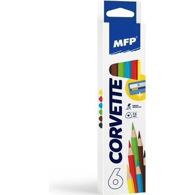 Unipap triangular pastelky 6 ks s ořezávátkem 6330509