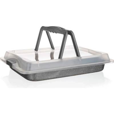 Banquet Plech Granite s víkem 42x29cm