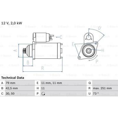 żtartér BOSCH 0 986 025 350