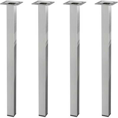 Walteco Nábytková noha hranatá 25x25x400 mm chrómová 4 ks 50171BP1