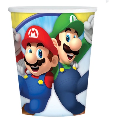 Amscan TÉGLIKY papierové Super Mario 250ml