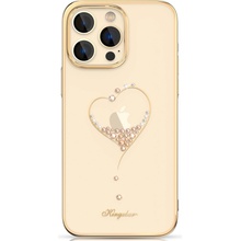 Pouzdro Kingxbar Wish Series silikonové s original Swarovski crystals na iPhone 14 PLUS Gold