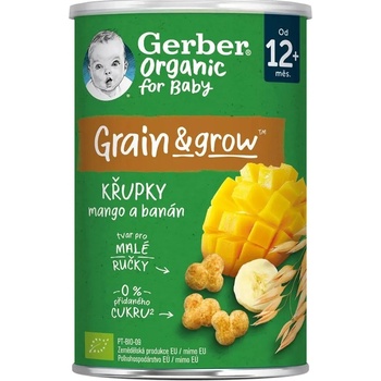 Gerber Organic chrumky s mangom a banánom 5x35 g