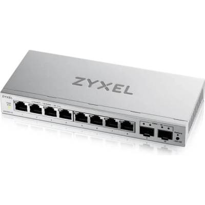 Суич ZyXEL GS-1200-10 V3, 8x1000Mbps PoE портове + 2x Gigabit Combo (SFP/RJ-45), Управляем - GS1200-10V3-EU0101F (GS1200-10V3-EU0101F)