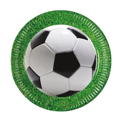 TALÍŘE PAPÍROVÉ FOTBAL 8 KS, 23 CM