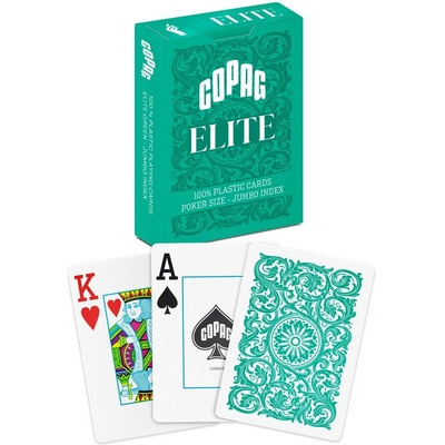 Copag Elite Poker Jumbo Big index 100% plastové, zelené