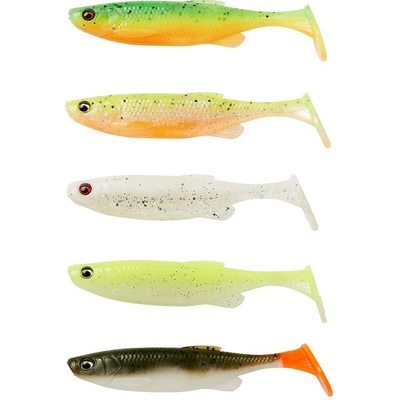 Savage Gear Gumová nástraha Fat Minnow T-Tail Darkwater Mix 5ks - 9cm 7g