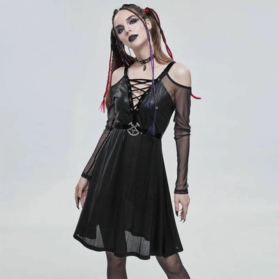 Devil fashion дамска рокля с дълъг ръкав devil fashion - skt136