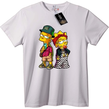 NOONEBRAND Тениска Simpsons градски стил - L, White