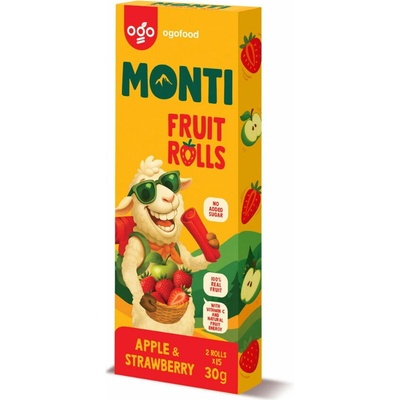 Monti ovocná trubička jablko & jahoda váha 24 x 30 g