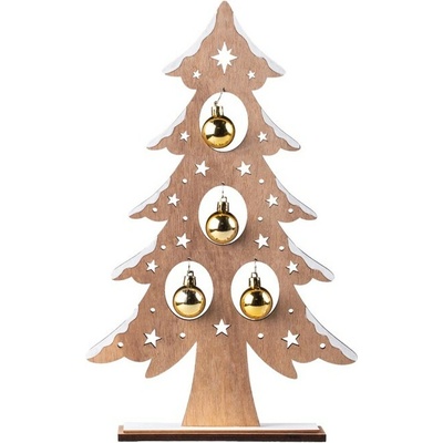 Z-TRADE Stromček s guličkami na postavenie drevený prírodný 235 x 385 mm 1 kus