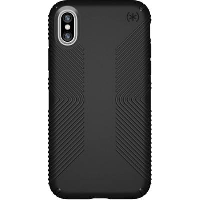 Speck Presidio Grip Case - удароустойчив хибриден кейс за iPhone X, iPhone XS (черен)