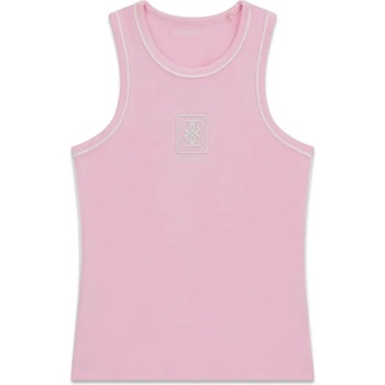 GUESS Розов потник за момиче с бели ивици и детайли Guess