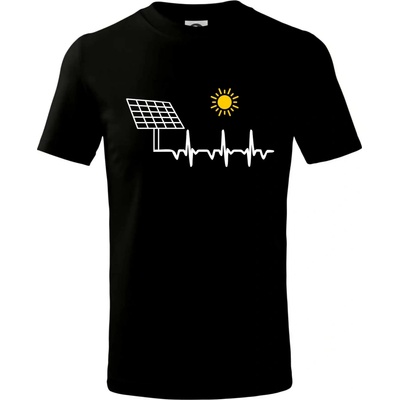 Ekg Fotovoltaická elektráreň tričko detské čierna